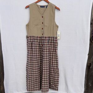 Vintage Karen Scott Plaid Womens Dress Size Small